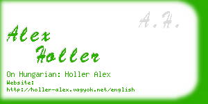 alex holler business card